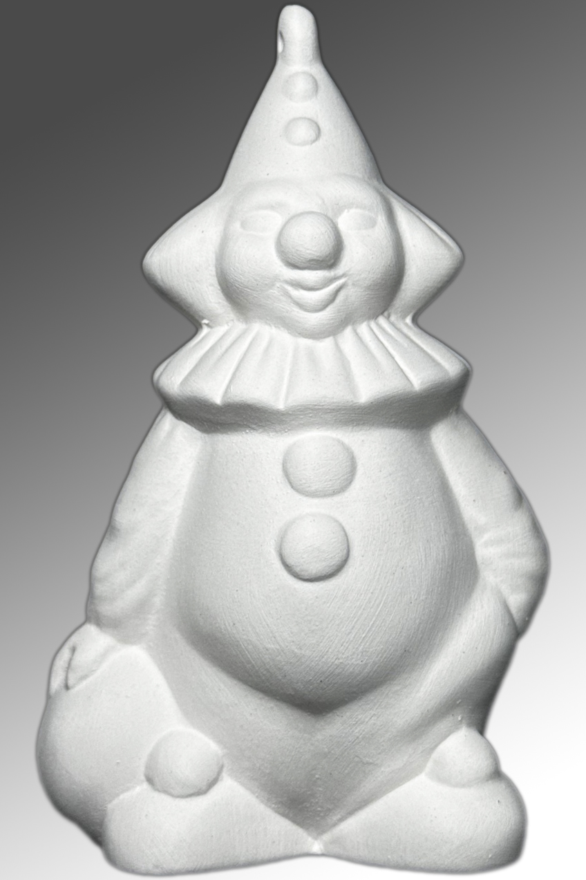 Фарфоровая елочная игрушка Клоун с мячом 12,5 см  ЗВФ-КСМ